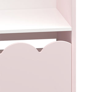 Raft casuta copii Vestnes 114x91x30 cm roz/alb [en.casa]