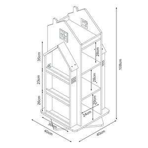 Raft rotativ pentru copii, Vipsali, 108x40x40 cm [en.casa]