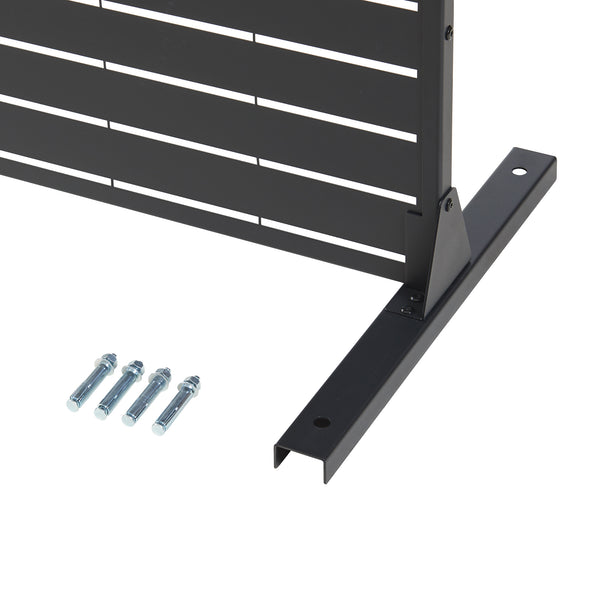Paravan despartitor Trolu 200x100x50 cm otel negru [casa.pro]