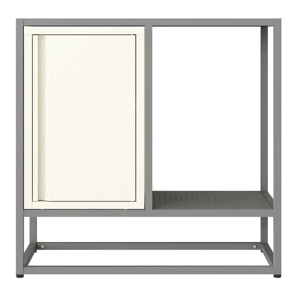 Comoda Burlöv 70x72x35 cm otel gri/alb [en.casa]