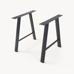 Set 2 buc picioare masa Hullem 72x70 160kg otel negru [en.casa]
