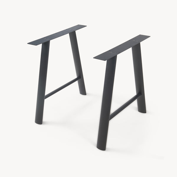 Set 2 buc picioare masa Hullem 72x70 160kg otel negru [en.casa]