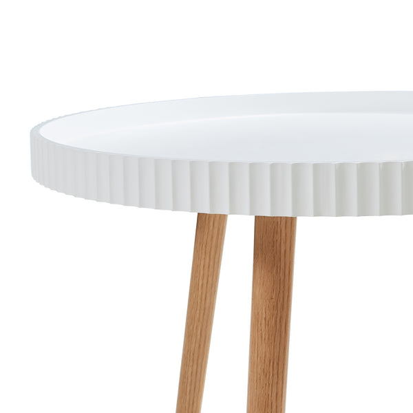 Couchtisch Bongard Ø60x45 cm Weiß [en.casa]