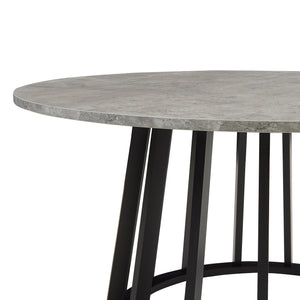 Masuta cafea rotunda Buzzard 90x45 cm efect beton/negru [en.casa]