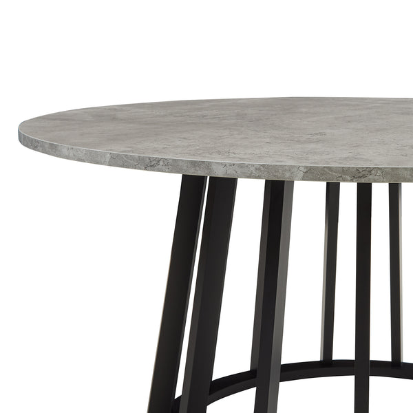 Masuta cafea rotunda Buzzard 90x45 cm efect beton/negru [en.casa]