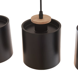 Lampa suspendata Posdand 130 cm 5xE27 max 40W natur/negru [lux.pro]