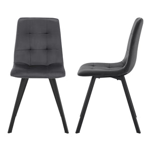 Set masa si 4 scaun Lindesberg 75x140x80 cm gri/gri inchis [en.casa]