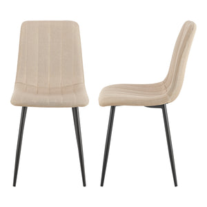 Set masa si 4 scaune Hemnes 75x100x60 cm efect lemn stejar/maro deschis [en.casa]