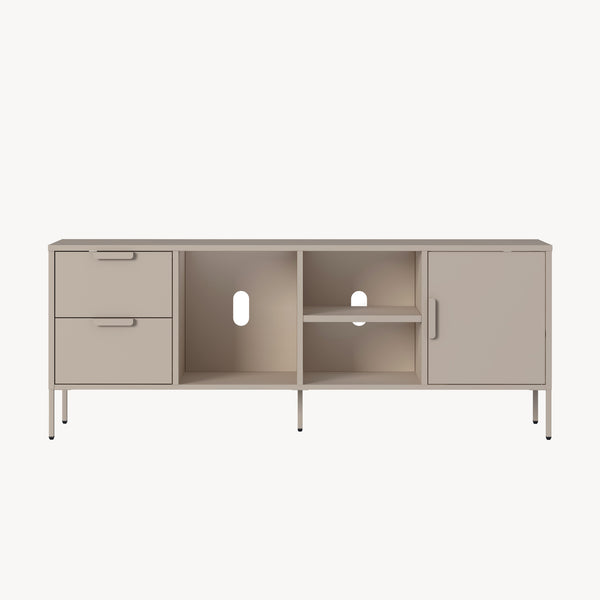 Comoda TV Kliri 150x35x58 cm otel camel [en.casa]