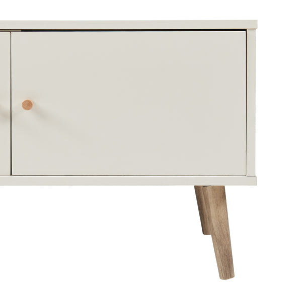 Comoda TV cu 1 sertar si 2 usi Hallevil 150x39x45 cm gri deschis [en.casa]