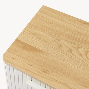 Noptiera Ferrersp 50x40x40 cm efect stejar/oatmeal [en.casa]