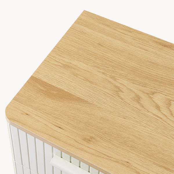 Noptiera Ferrersp 50x40x40 cm efect stejar/oatmeal [en.casa]