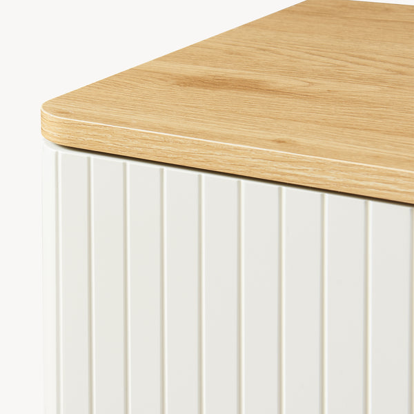 Comoda Ferrersp 80x80x40 cm efect stejar/oatmeal [en.casa]