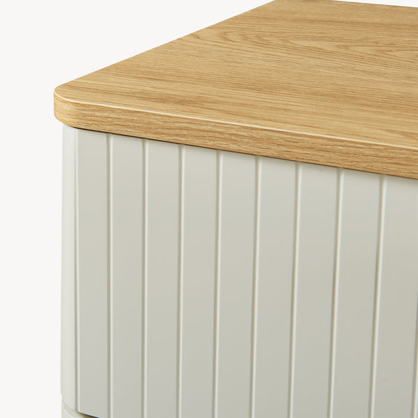 Comoda cu 3 sertare Ferrersp 70x60x40 cm efect stejar/oatmeal/natur [en.casa]
