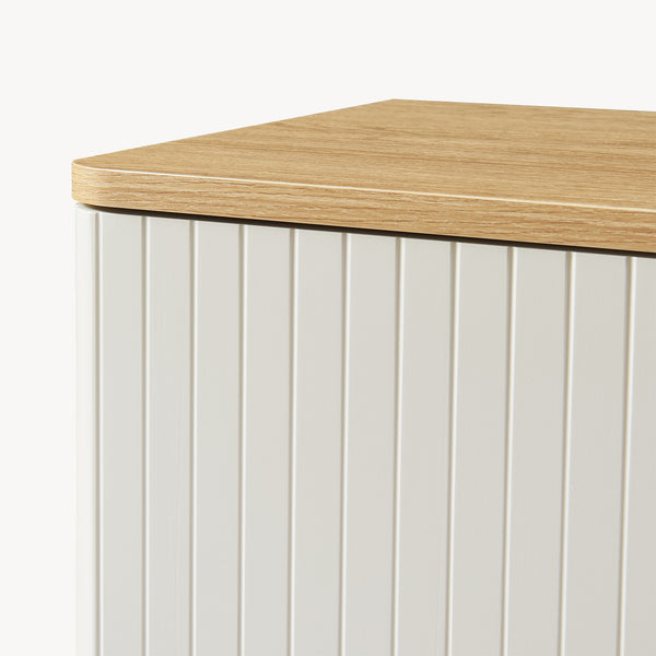 Noptiera cu maner pe dreapta Ferrersp 50x40x40 efect stejar/oatmeal/natur [en.casa]