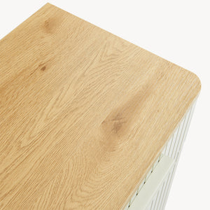 Dulap mediu baie cu sertar Ferrersp 80x40x35 cm efect stejar/oatmeal/natur [en.casa]