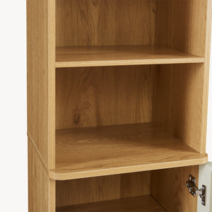 Dulap inalt baie Ferrersp 160x42x35 cm efect stejar/oatmeal/natur [en.casa]