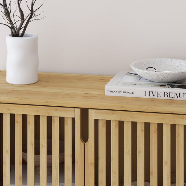 Dulap auxiliar Sirgerg 77x72x33 cm bambus natural [en.casa]