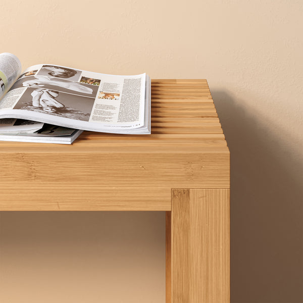 Bancă pentru pantofi Korjad 90x33x43 cm bambus [en.casa]