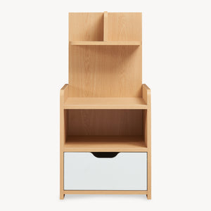 Noptiera Bordkak 75x35x30 cm efect stejar/alb [en.casa]