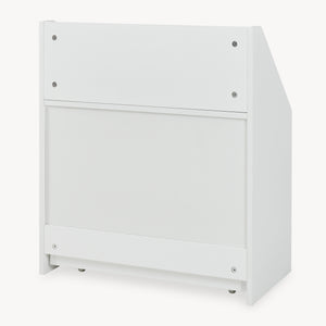 Raft carti copii cu sertar si roti alb pentru camera copilului Sirlstalo 70x62x30 cm [en.casa]