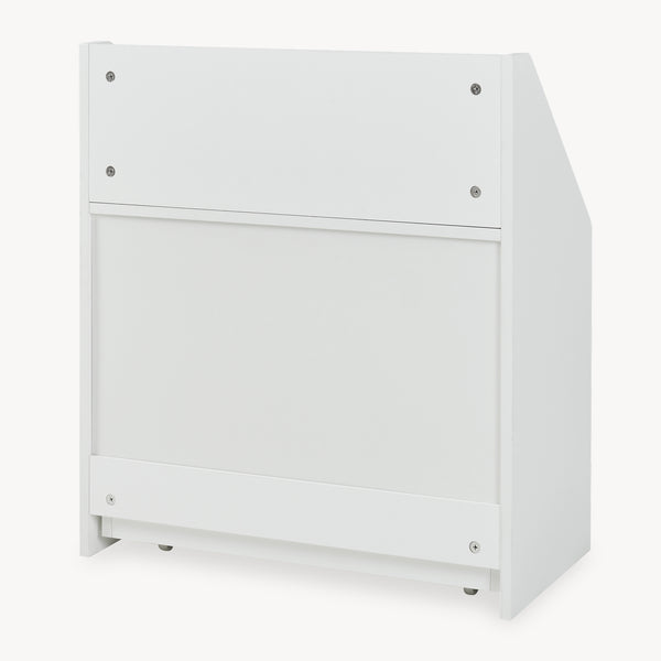 Raft carti copii cu sertar si roti alb pentru camera copilului Sirlstalo 70x62x30 cm [en.casa]