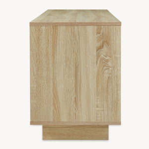 Comoda TV Kenta 120x39x52 cm efect stejar Sonoma/alb [en.casa]