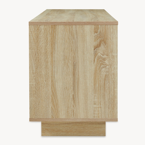 Comoda TV Kenta 120x39x52 cm efect stejar Sonoma/alb [en.casa]
