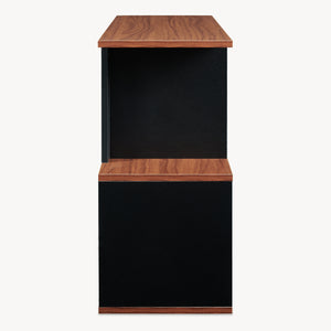 Raft carti Trond 80x29x60 cm negru/efect lemn nuc  [en.casa]