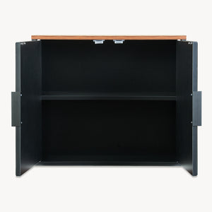 Dulap perete baie cu 2 usi cu oglinda Trond 50x60x15 cm engru/efect lemn nuc [en.casa]