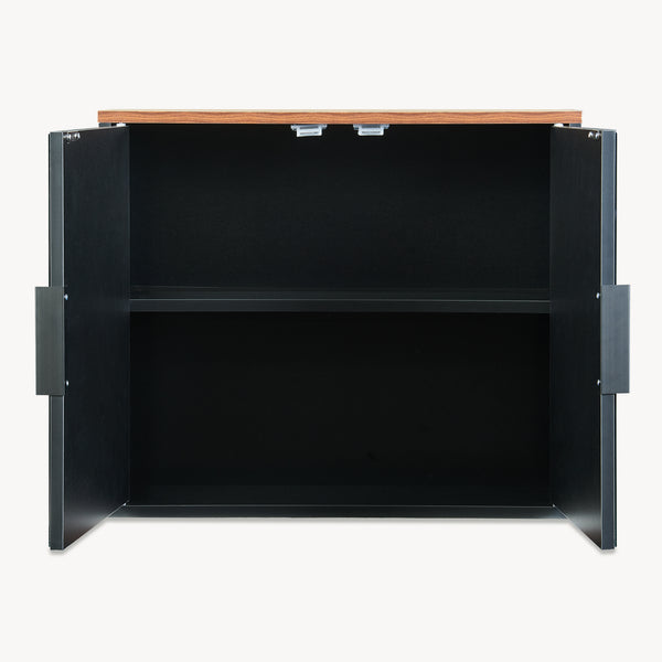 Dulap perete baie cu 2 usi cu oglinda Trond 50x60x15 cm engru/efect lemn nuc [en.casa]