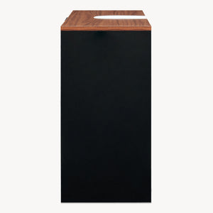 Dulap sub chiuveta cu 1 usa si 3 rafturi Trond 60x66x30 cm negru/efect lemn nuc  [en.casa]