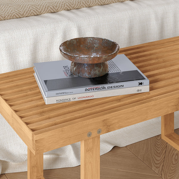 Banca hol Aarela 91x41x38 cm bambus [en.casa]