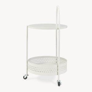 Carucior rotund pe 3 roti pt servire la masa Jässaatka 76x40 cm gri [en.casa] 