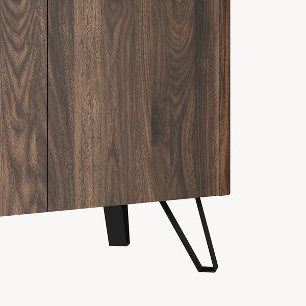 Dulap TV Trorlon 160x40x55 cm aspect nuc/Travertin [en.casa]