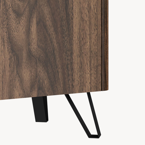 Sideboard Trorlon 160x40x83 cm aspect nuc/travertin [en.casa]