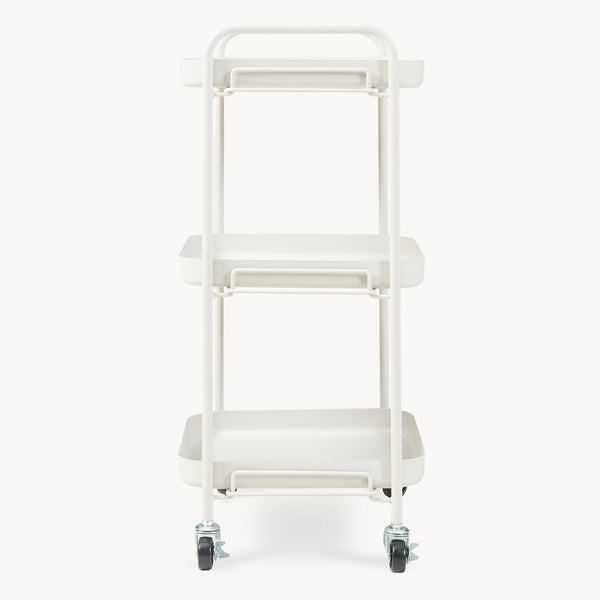 Carucior servire la masa cu 3 nivele Kelevn 67x33x31 cm otel gri [en.casa]
