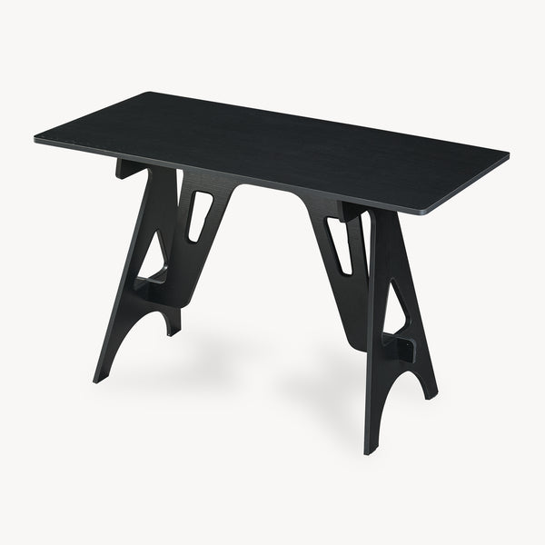 Birou Bostenenna 120x60x75 cm Negru cu textură de lemn [en.casa]