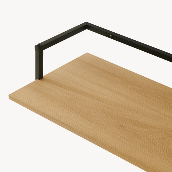 Cuier de perete Evje 80x30x20cm negru/efect lemn [en.casa]