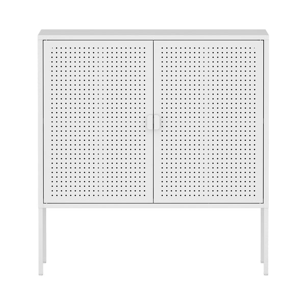Comoda Castelli  82,5 x80x40cm otel alb [en.casa]