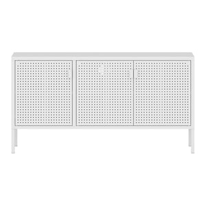 Dulap TV Castelli  114x40x60cm otel alb [en.casa]