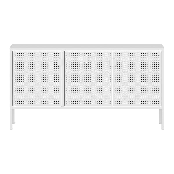 Dulap TV Castelli  114x40x60cm otel alb [en.casa]