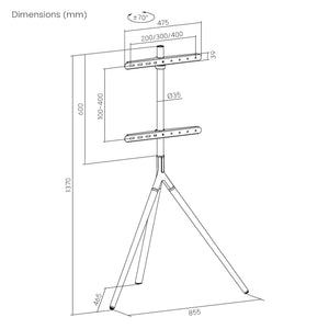 Suport de sine statator pentru TV Valle 137 x 85,5 x 46,5 cm 65 toli [pro.tec]