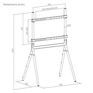 Suport de sine statator pentru TV Vega 137 x 85,5 x 46,5 cm 70 toli [pro.tec]