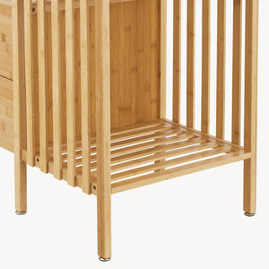 Suport haine Varanger 185x100x45cm bambus natur [en.casa]