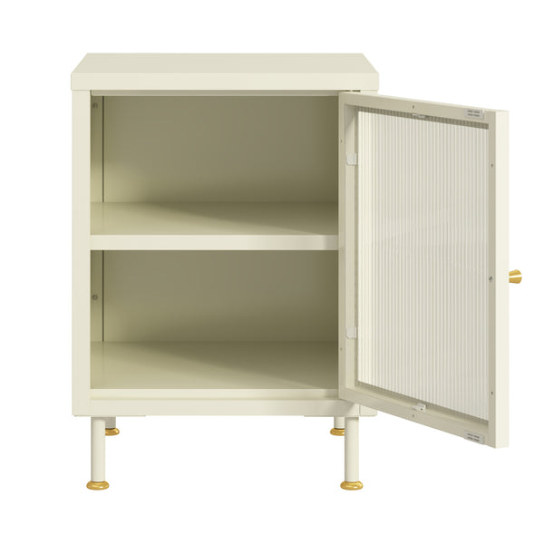 Dulap metalic Lindau 56x40x40 cm crem deschis [en.casa]