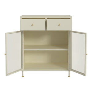 Comoda cu 2 usi Lindau 97x80x40 cm crem deschis [en.casa]