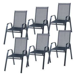 Set 7 componente mobilier gradina Aradeo negru [casa.pro]