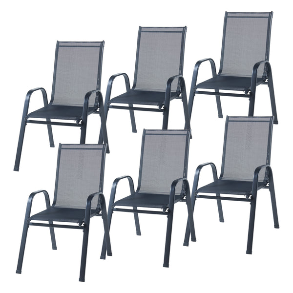 Set 7 componente mobilier gradina Aradeo negru [casa.pro]