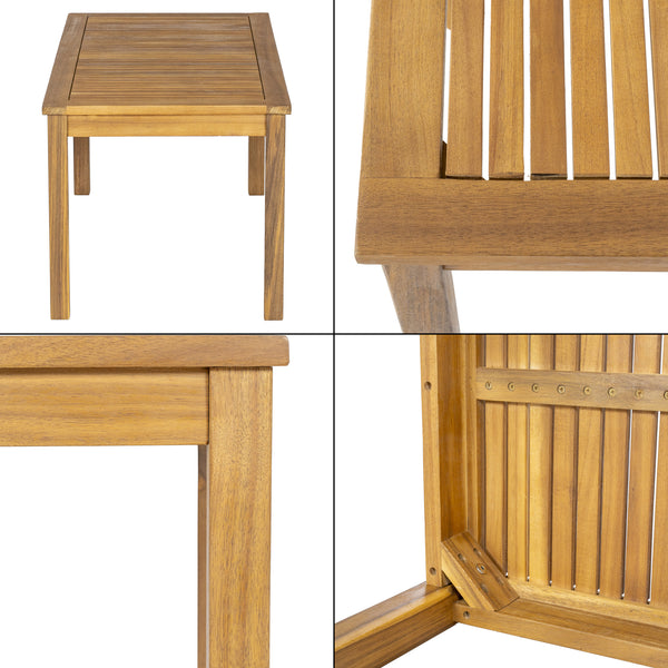 Set 4 piese mobilier gradina Candela lemn salcam [casa.pro]